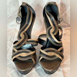Aldo Leather Strappy Platform Heels, size 40